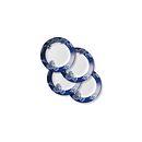 Indigo Blooms 6.75" Appetizer Plates, 4-pack
