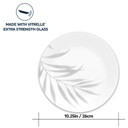 Solar Print 10.25" Dinner Plate with text on image made with Vitrelle extra strength glass