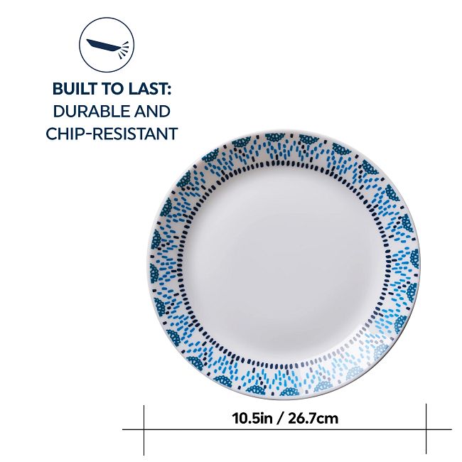 MilkGlass™ Azure Medallion 10.5" Dinner Plate