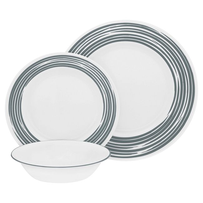 Brushed Silver 16-piece Dinnerware Set, Service for 4