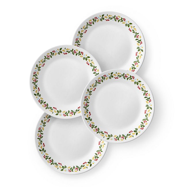 Holiday Berries 6.75" Appetizer Plates, 4-pack