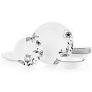 Inked Poppy 18-piece Dinnerware Set, Service for 6