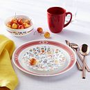 Prairie Garden Red 16-piece Dinnerware Set, Service for 4