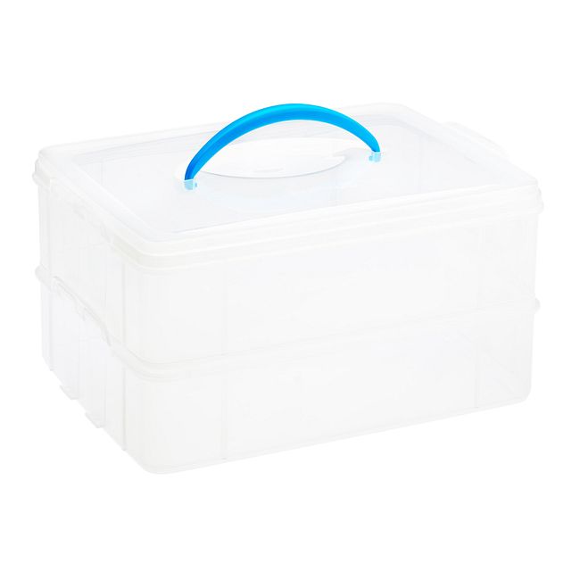Snapware Snap 'N Stack 2-Layer Organizer, Clear