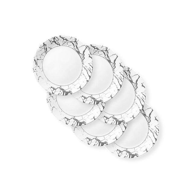 Stone Grey 8.5” Salad Plates, 6-pack