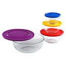 8-piece Sculpted Mixing Bowl Set with Lids