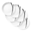 City Ribbon 10.25" Dinner Plates, 6-pack