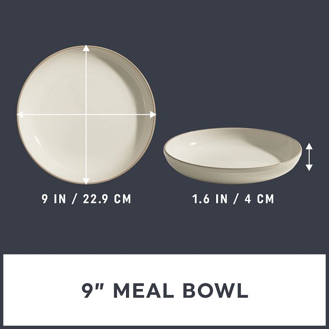 Stoneware Sea Salt 9" Meal Bowl