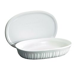 French White® 23-oz Oval Baking Dish with Lid