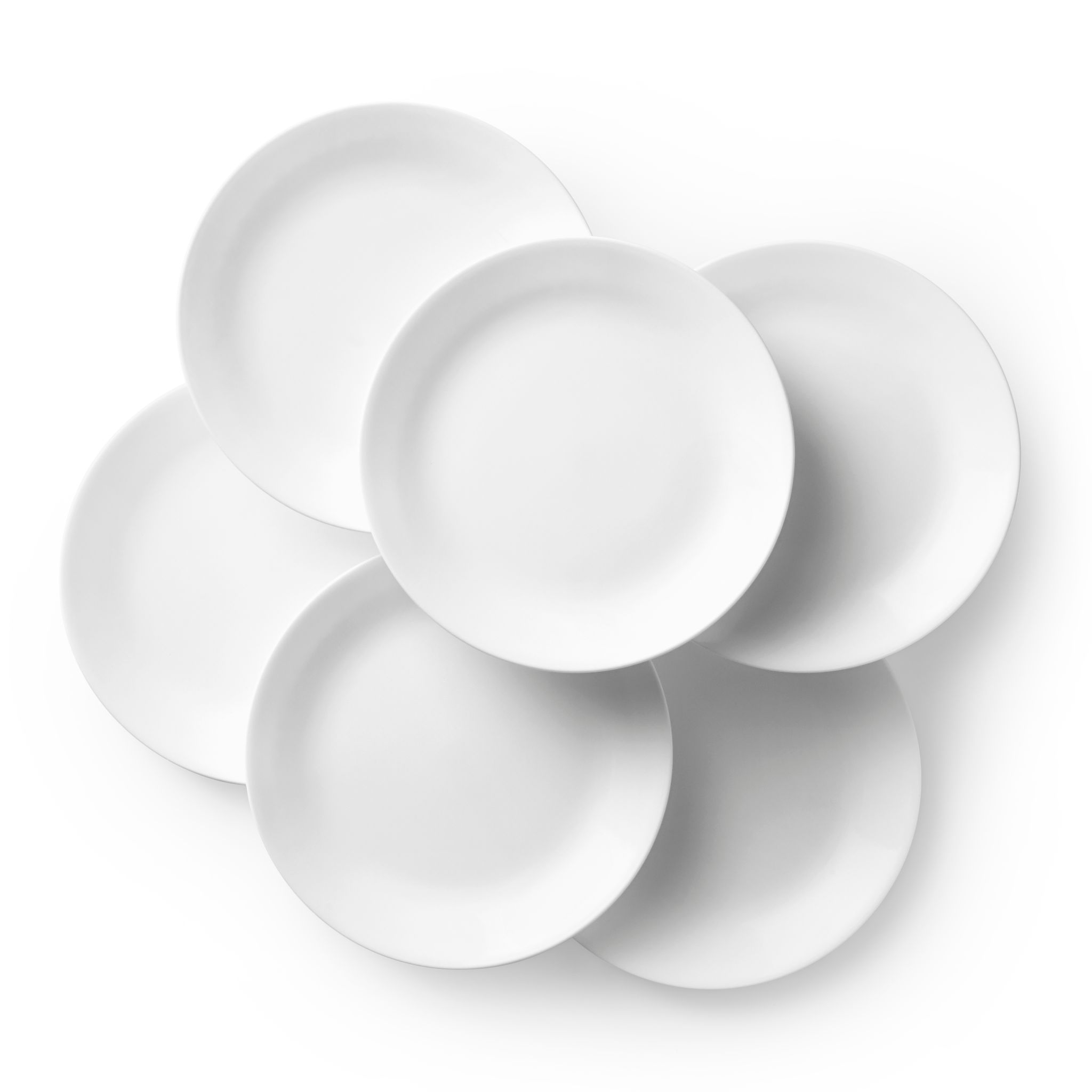 CORELLE WINTER FROST WHITE 8.5 INCH LUNCH/SALAD PLATES x 4 NEW FREE USA SHIP 