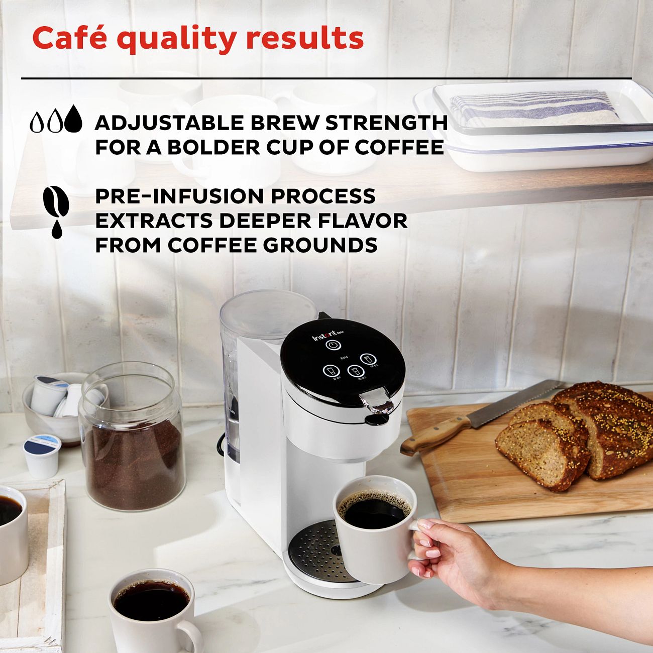 Instant™ Solo™ Single Serve Coffee Maker, White Instant Home