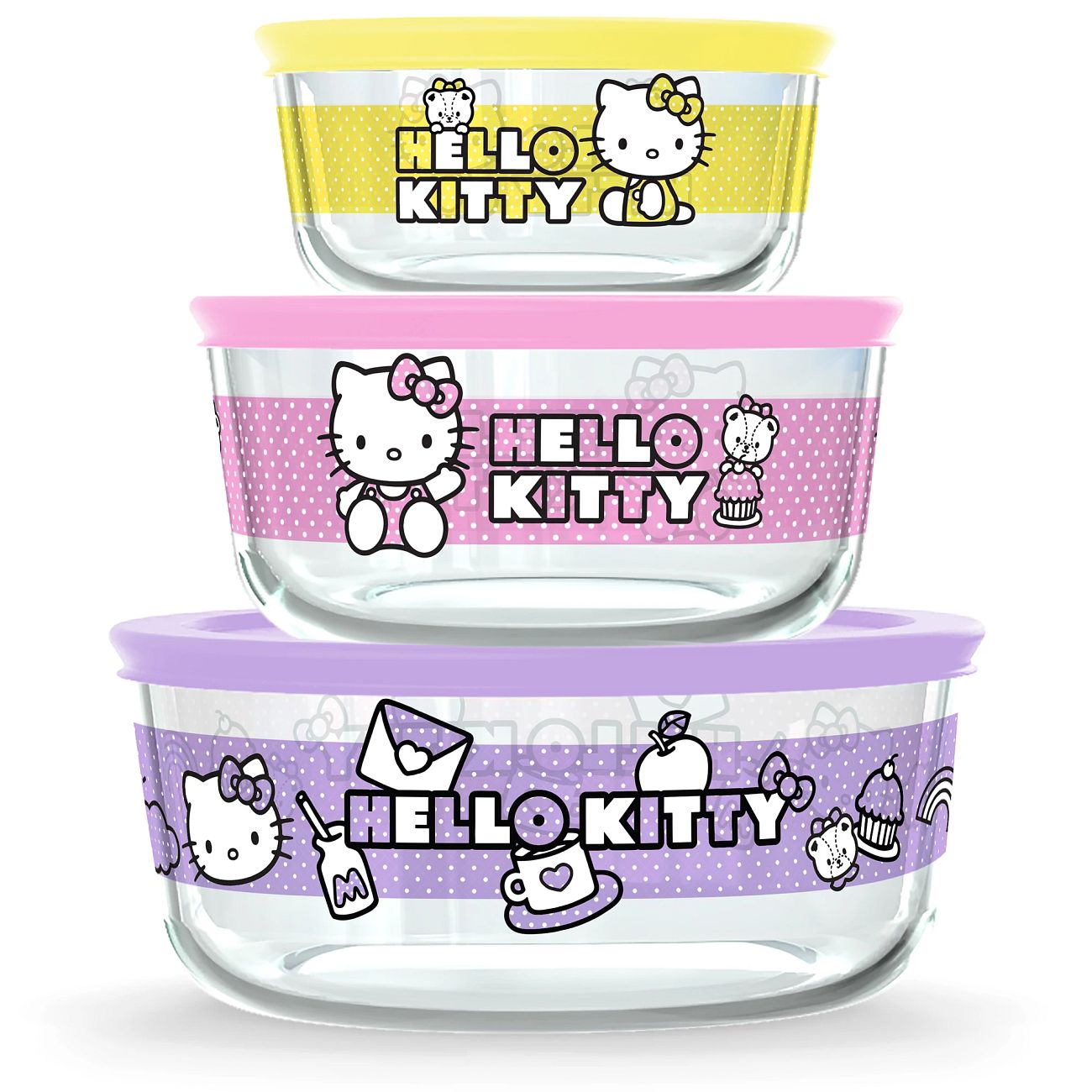 Pyrex® 6-piece Round Glass Storage Set: Hello Kitty®