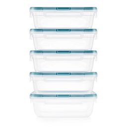 Total Solution™ 10-piece Plastic Rectangle Food Storage Set