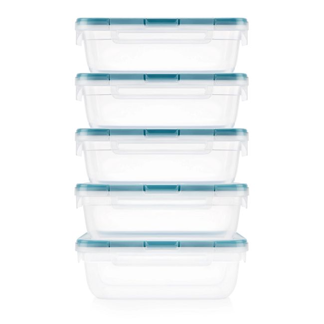 Total Solution® 10-piece Rectangle Plastic Food Storage Set