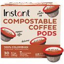 Instant® Compostable Coffee Pods, 100% Colombian, Medium Roast, 30 pods