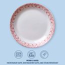 Everyday Expressions Glass Graphic Stitch 7.5" Salad Plates, 4-pack