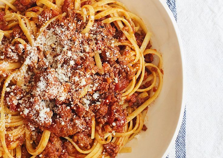 bolognese sauce on dish