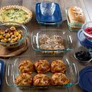 Easy Grab 19-piece Glass Bakeware Set with Blue Lids