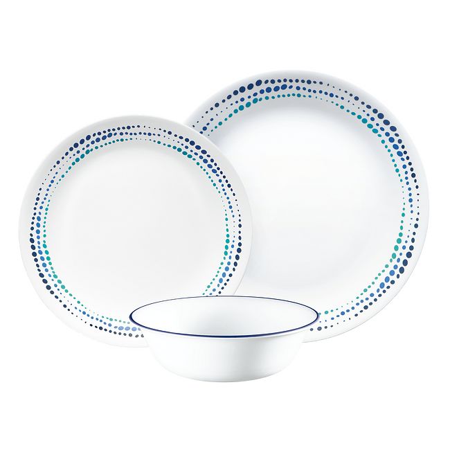 Ocean Blues 12-piece Dinnerware Set, Service for 4