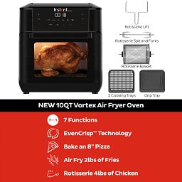 Instant™ Vortex™ 10-quart Air Fryer with text 7 in 1 Functionality