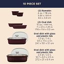 French Colors 10-piece Bakeware Set, Cabernet