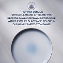 Stoneware 10.5" Dinner Plates, Nordic Blue, 4-pack