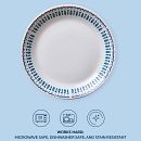 Everyday Expressions Glass Azure Medallion 7.5" Salad Plates, 4-pack
