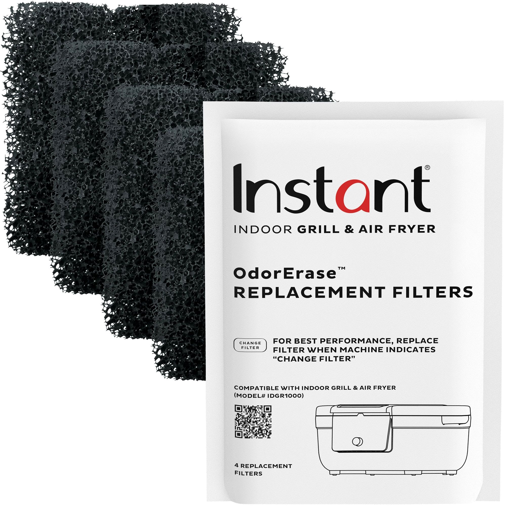 OdorErase Carbon Fiber Filter for Instant Air Fryer Grill, pack of 4