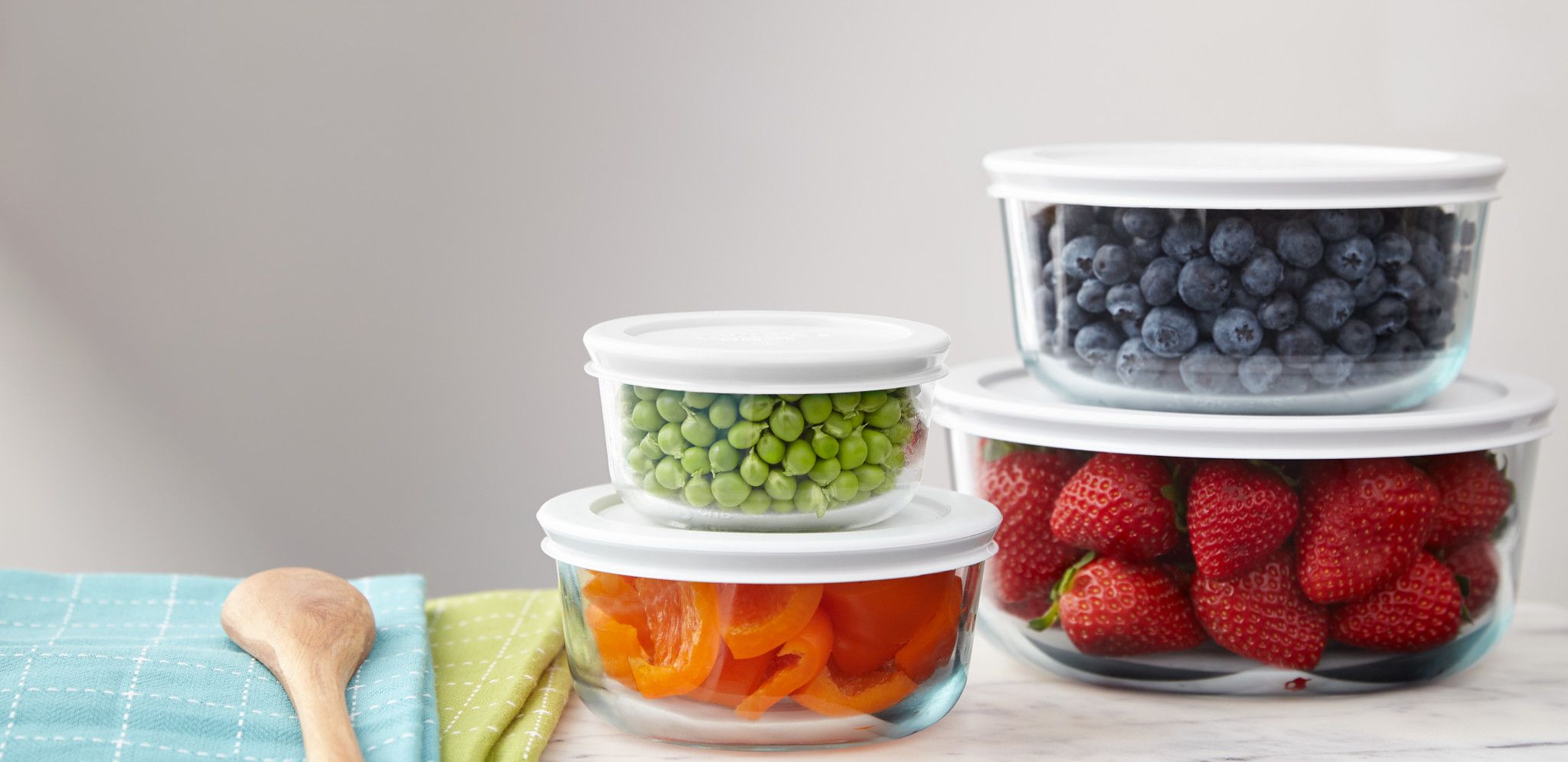 20 Piece Glass Bowl Set with Lids 10 Bowls w Lids Food Storage Bowls Fruit  Design 5 Sizes, 1 unit - Kroger