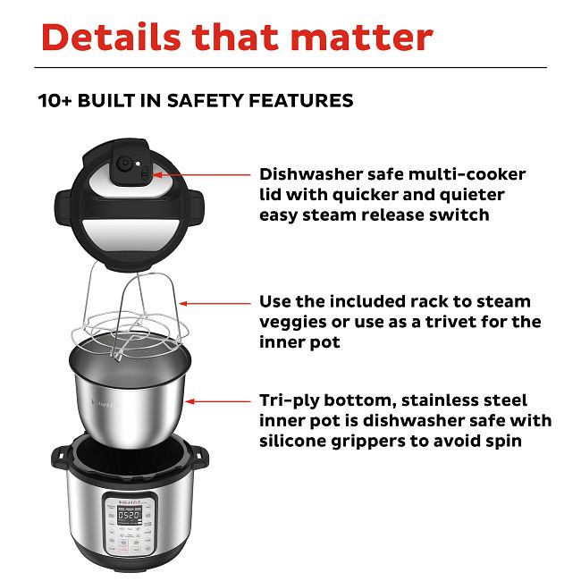 Instant Pot® Duo™ Plus 6-quart Multi-Use Pressure Cooker with