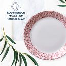 Everyday Expressions Glass Graphic Stitch 10.5" Dinner Plates, 4-pack