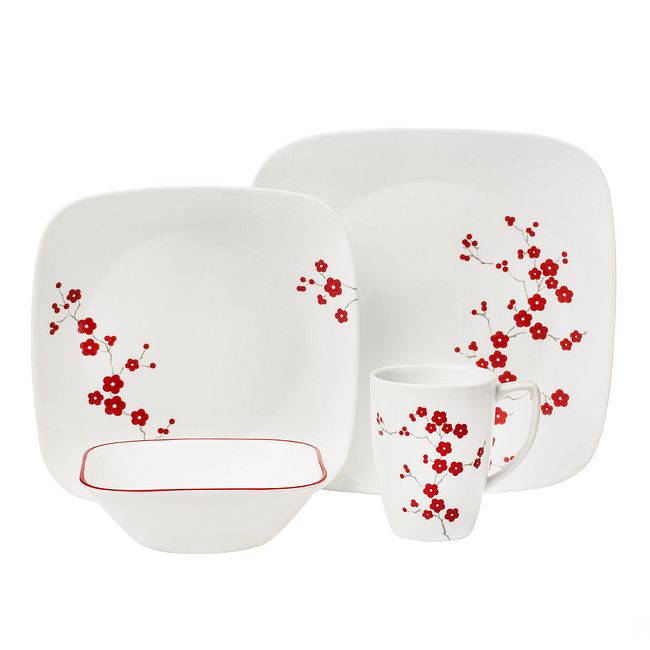Square Hanami Garden 16-pc Dinnerware Set