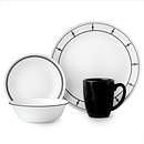 Livingware™ Black & White Mix and Match Set 16-pc Dinnerware Set