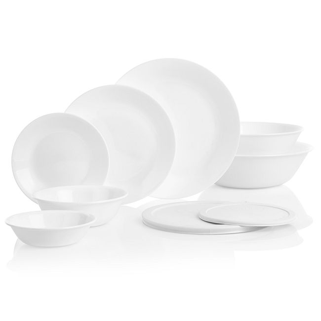 Winter Frost White 78-piece Dinnerware Set, Service for 12