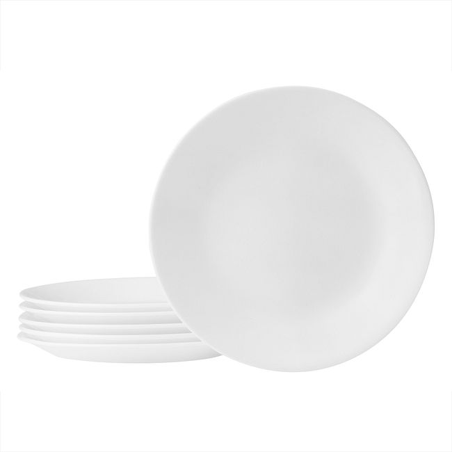 Winter Frost White 6.75" Appetizer Plates, 6-pack