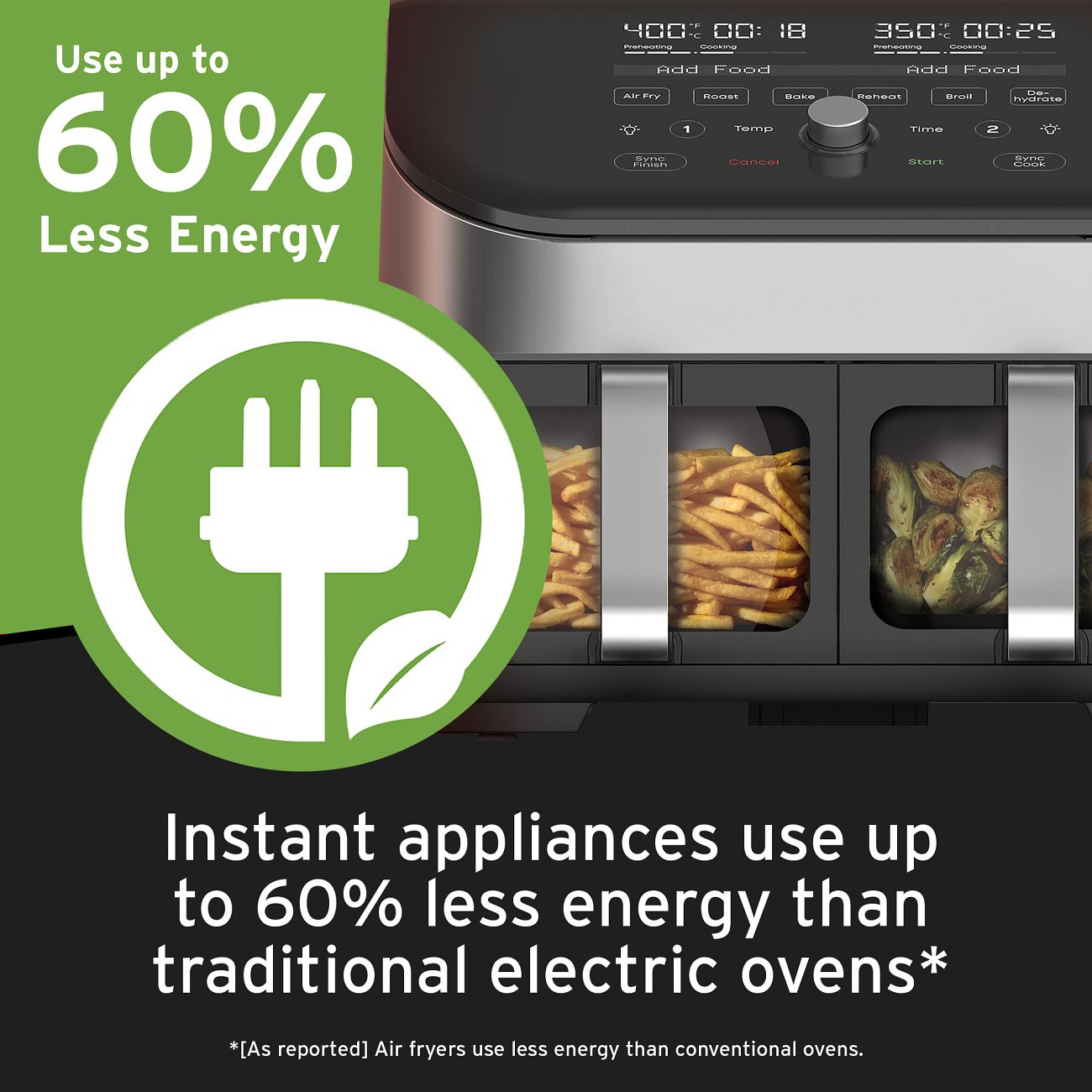 Instant™ Vortex® Plus Dual 8quart Stainless Steel Air Fryer with