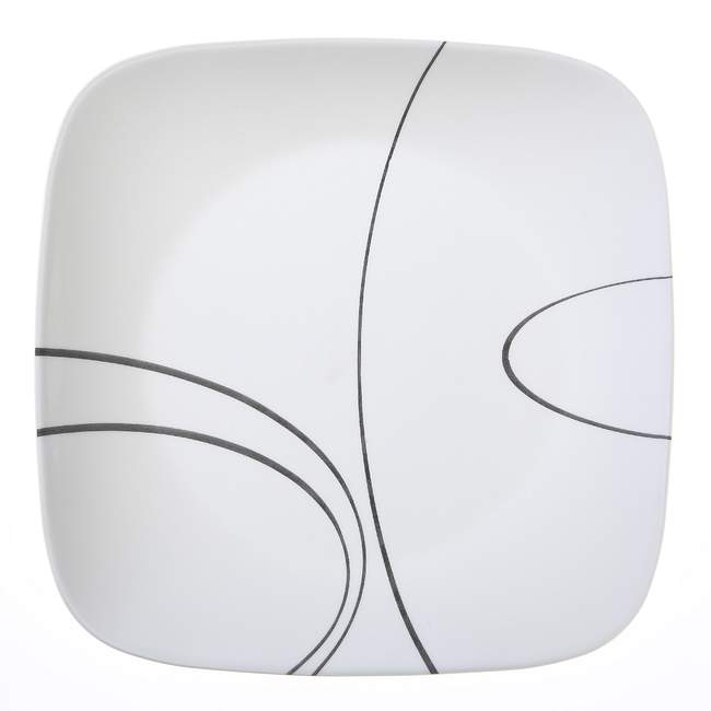 Square Simple Lines 16-pc Dinnerware Set w/ Bonus Bowls