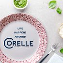 MilkGlass™ Graphic Stitch 12-piece Dinnerware Set, Service for 4