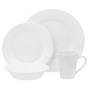 Shimmering White 16-piece Dinnerware Set, Set of 4